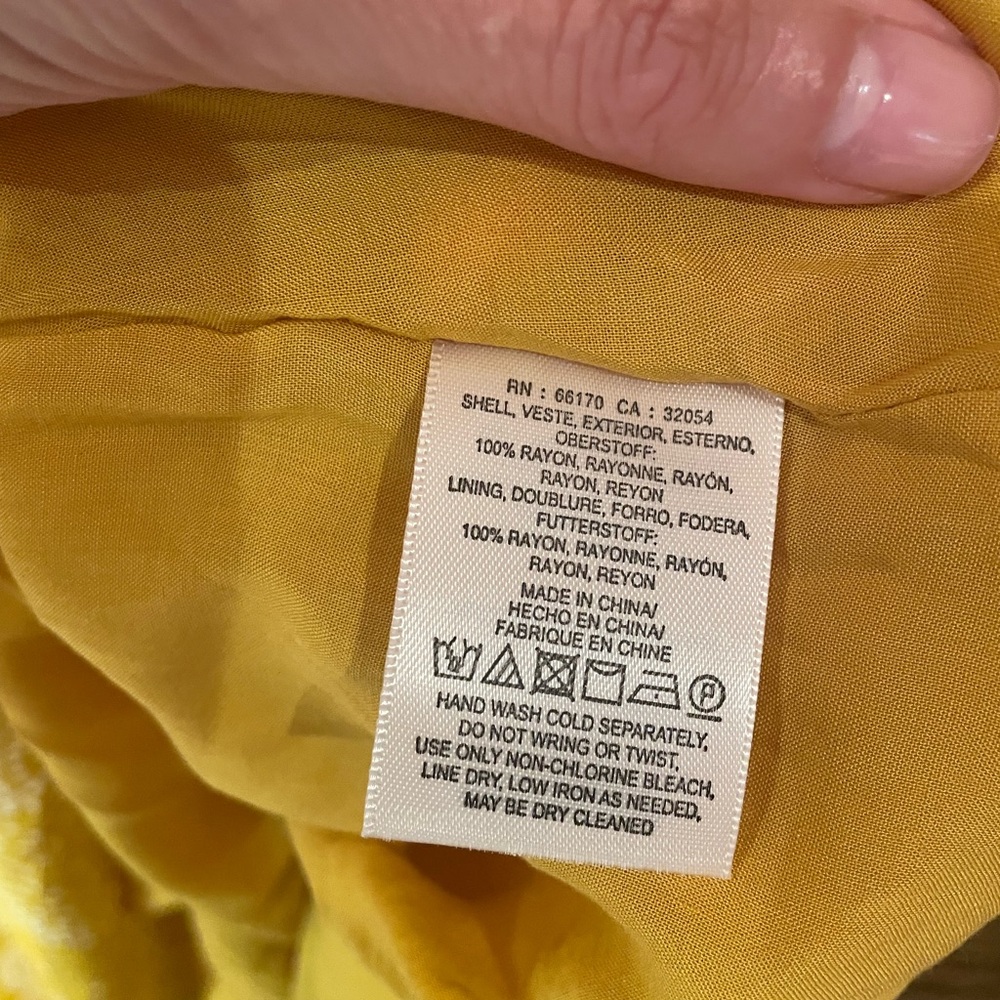 NWT Anthropologie Maeve Chic Yellow Patterned Midi Skirt - Picture 6 of 6